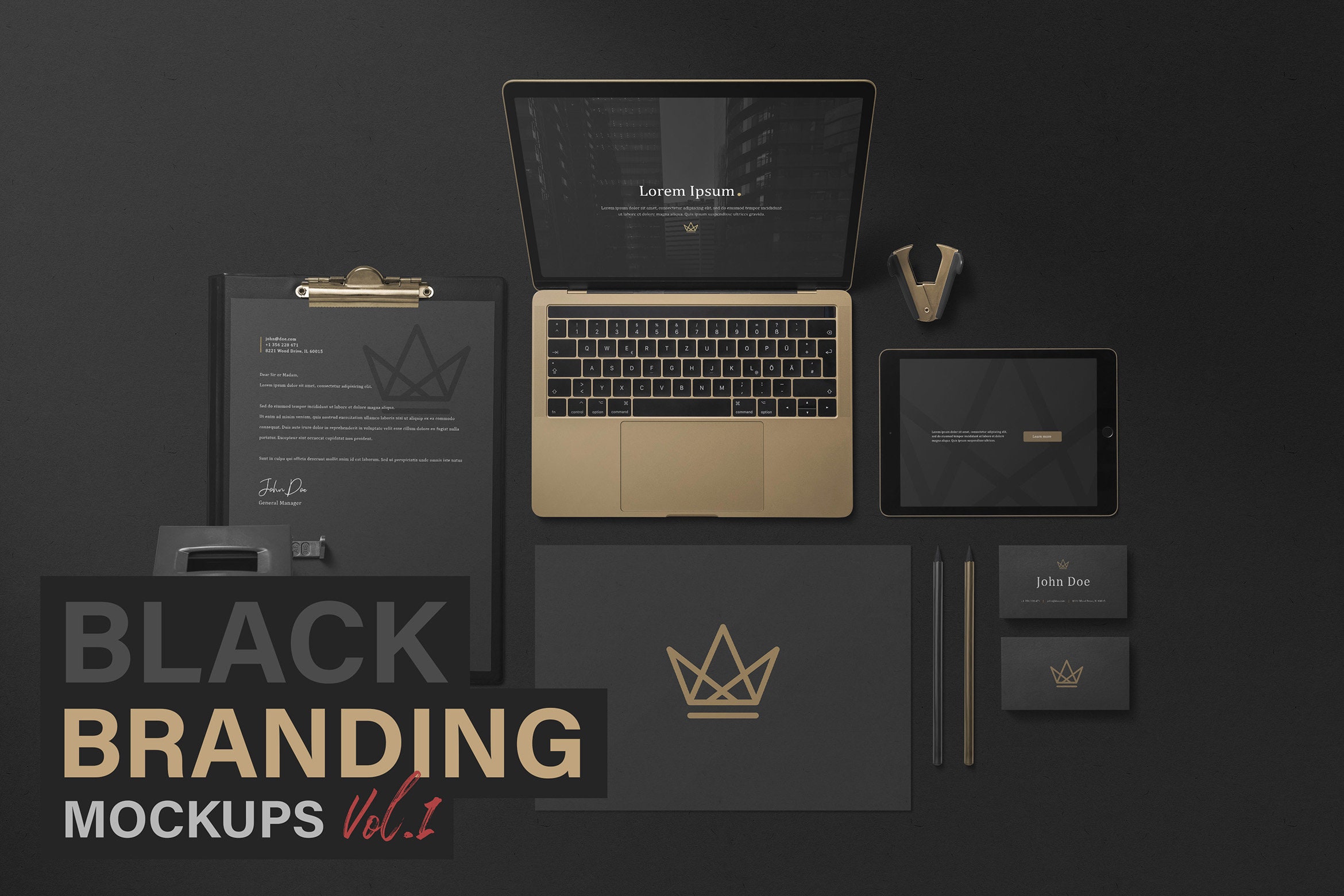 Download Black Branding Mockups Vol 1 Etsy