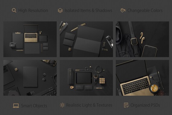 Download Black Branding Mockups Vol 1 Etsy