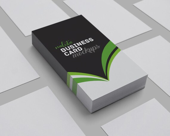Realistic Business Card Mockups Etsy