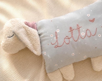 Cojín personalizado con forma de cordero / cojín de peluche con muselina del color que desee.