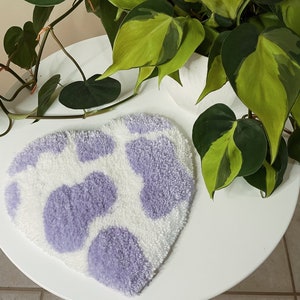 Cow Print Tufted Wall Hanging 10&quot;x10&quot;