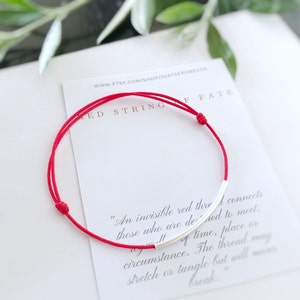 Cord Bracelet or Anklet with Silver Tube Charm, Multiple Colors Available