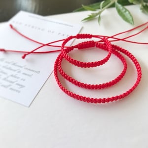 Lucky Red String Bracelet, Protection Good Luck Simple Matching Bracelets for Lover Women Men