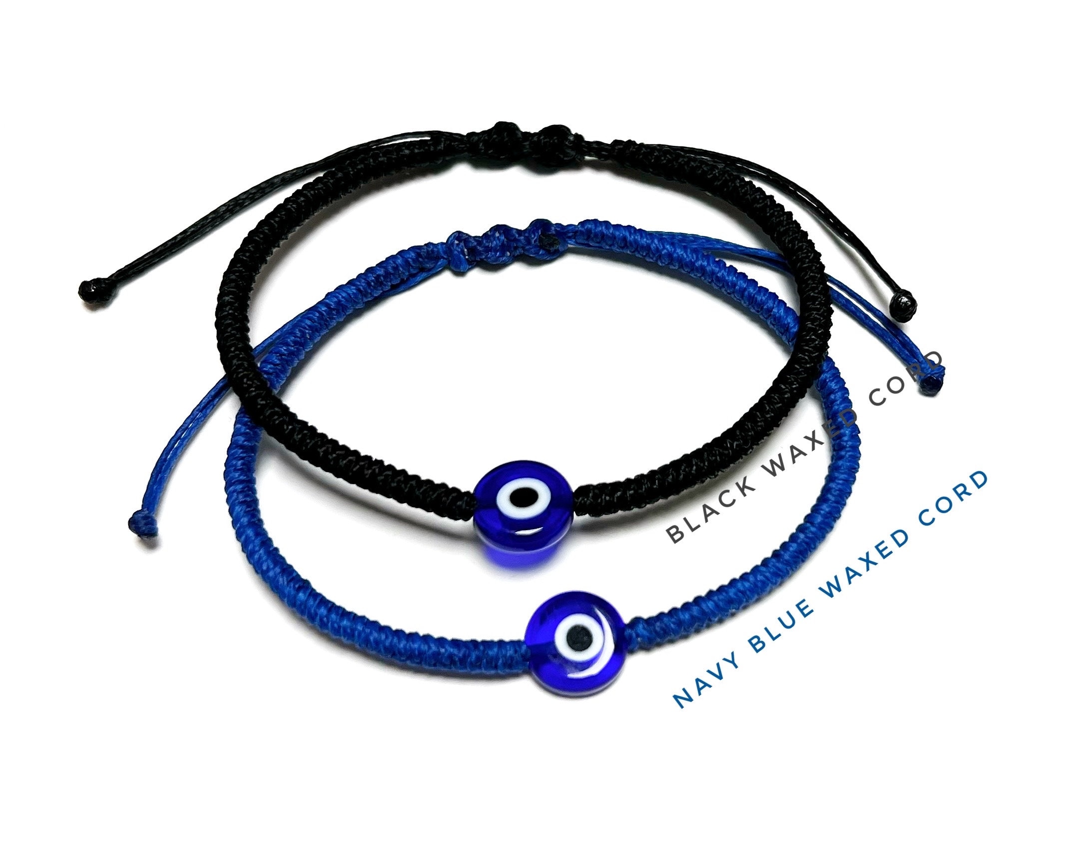 Blue Eye Black Cord Bracelet