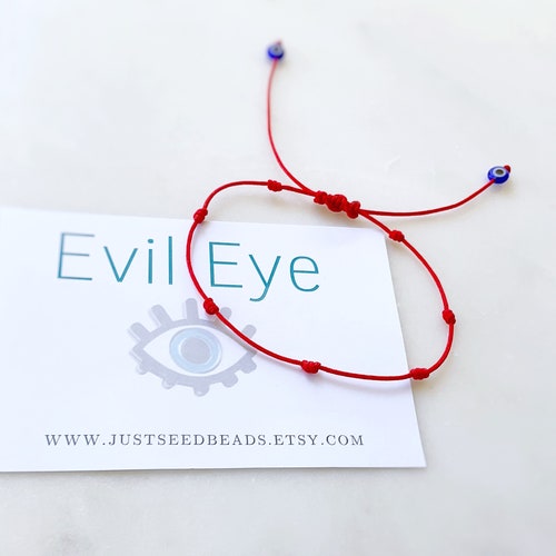 Red String Bracelet Knots Evil Eye Bracelet Amulet Bracelet Etsy