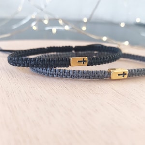 Cross Bracelet Cord Waterproof, Braided Bracelet Silver, Protection Bracelet Silver Cross