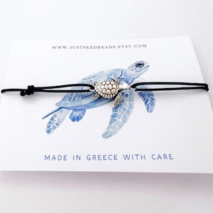 Silver Turtle Anklet Cord Bracelet for Women, Beach Jewelry, Adjustable Knot Anklets