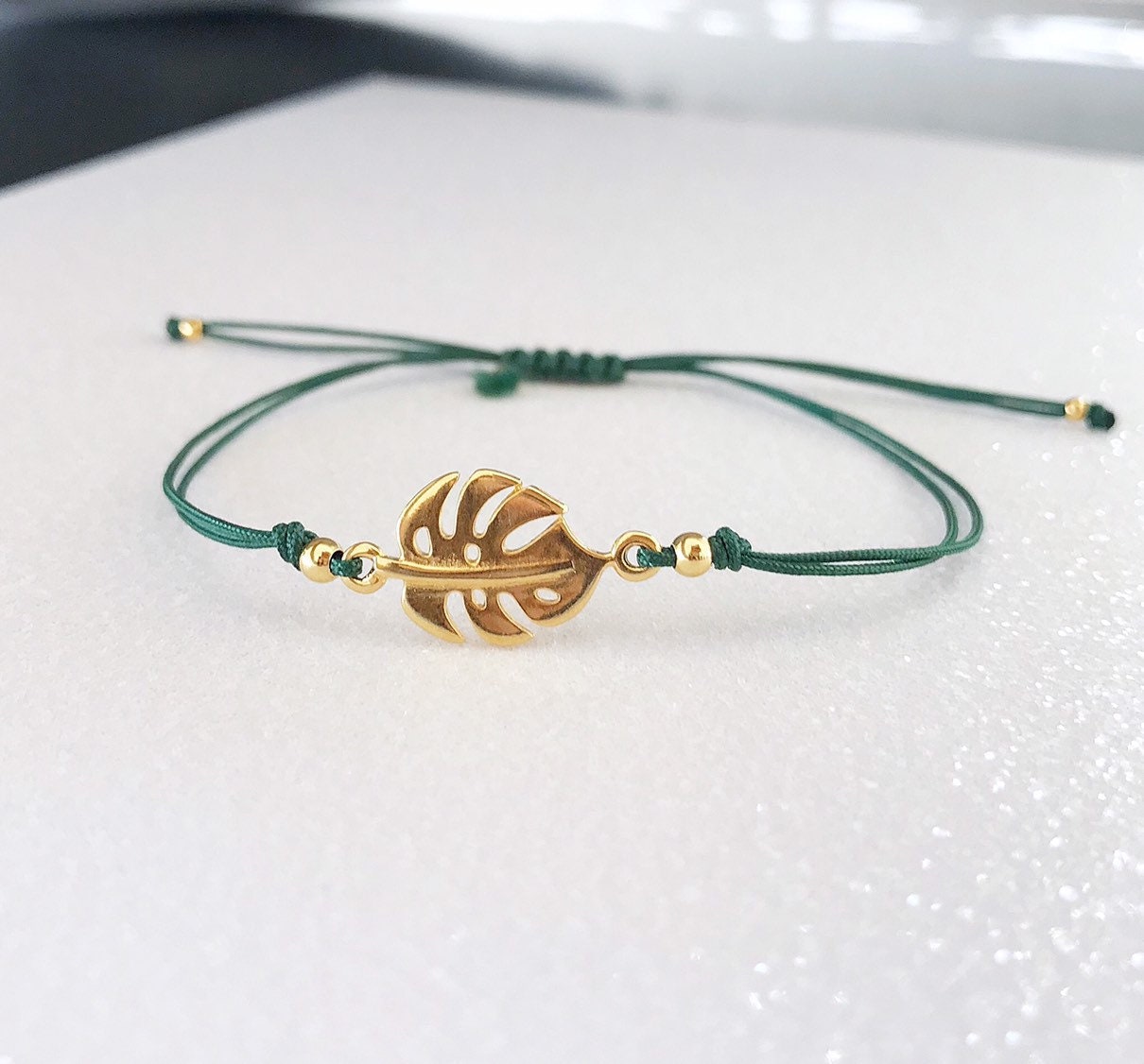 Monstera Leaf Bracelet 24k Gold Plated Charm Bracelets for Women,  Friendship Gift - Etsy Australia