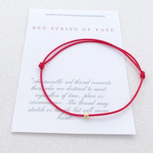 Red String  Bracelet, Red protection bracelet, Good luck red string, Red string of fate