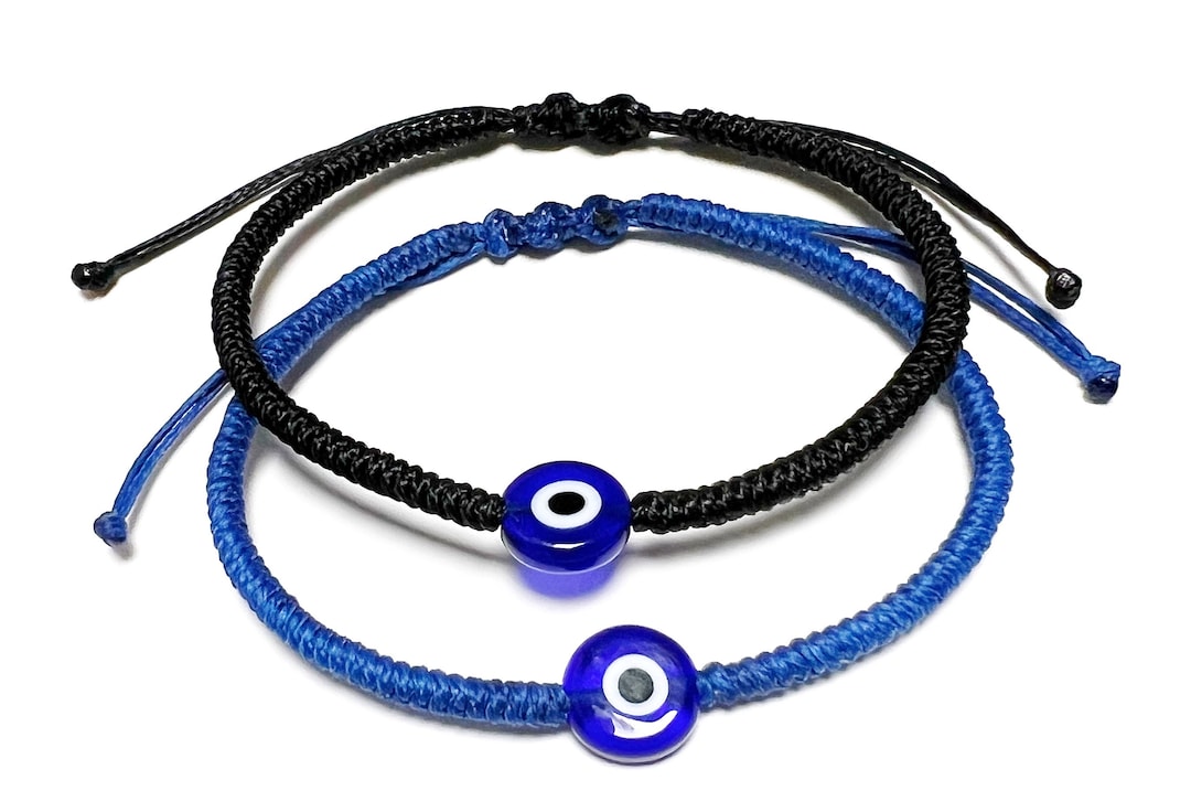 Blue Eye Bracelet for Men, Evil Eye Bracelet Waterproof Cord