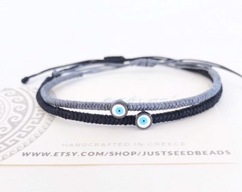 Pulsera de mal de ojo con encanto de mal de ojo, pulsera de buena suerte y protección, pulsera unisex