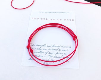 Bracelet Red Cord, Set of 2 Simple Every Day Bracelet’s Protection