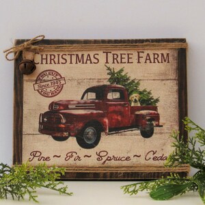 Vintage Inspired Christmas Decor |  Rustic Sign | Wood Sign | Red Truck Decor |  Heirloom Quality