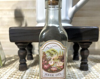 Charming Vintage Bottle with Antique Look Label, Decorative Glass Accent