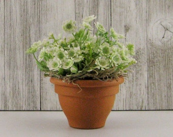 Tiered Tray Decor |  Rustic Table Decor | Terra-Cotta Pot Floral  |  Rustic Floral Decor