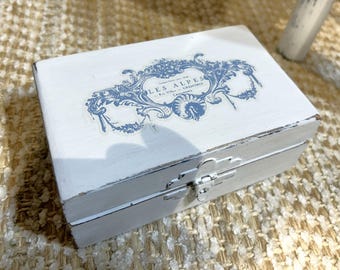 Upcycled French Country Wooden Trinket Box