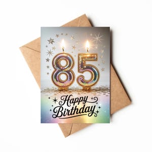 85th Birthday Card | Printable Card | Celebration Card For 85 Year Old | Unique Birthday Card | Happy 85th Birthday Card Printable