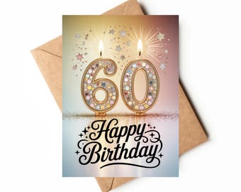 Biglietto D'auguri Papyrus Per 60° Compleanno, Design Elegante Con Testo - 3