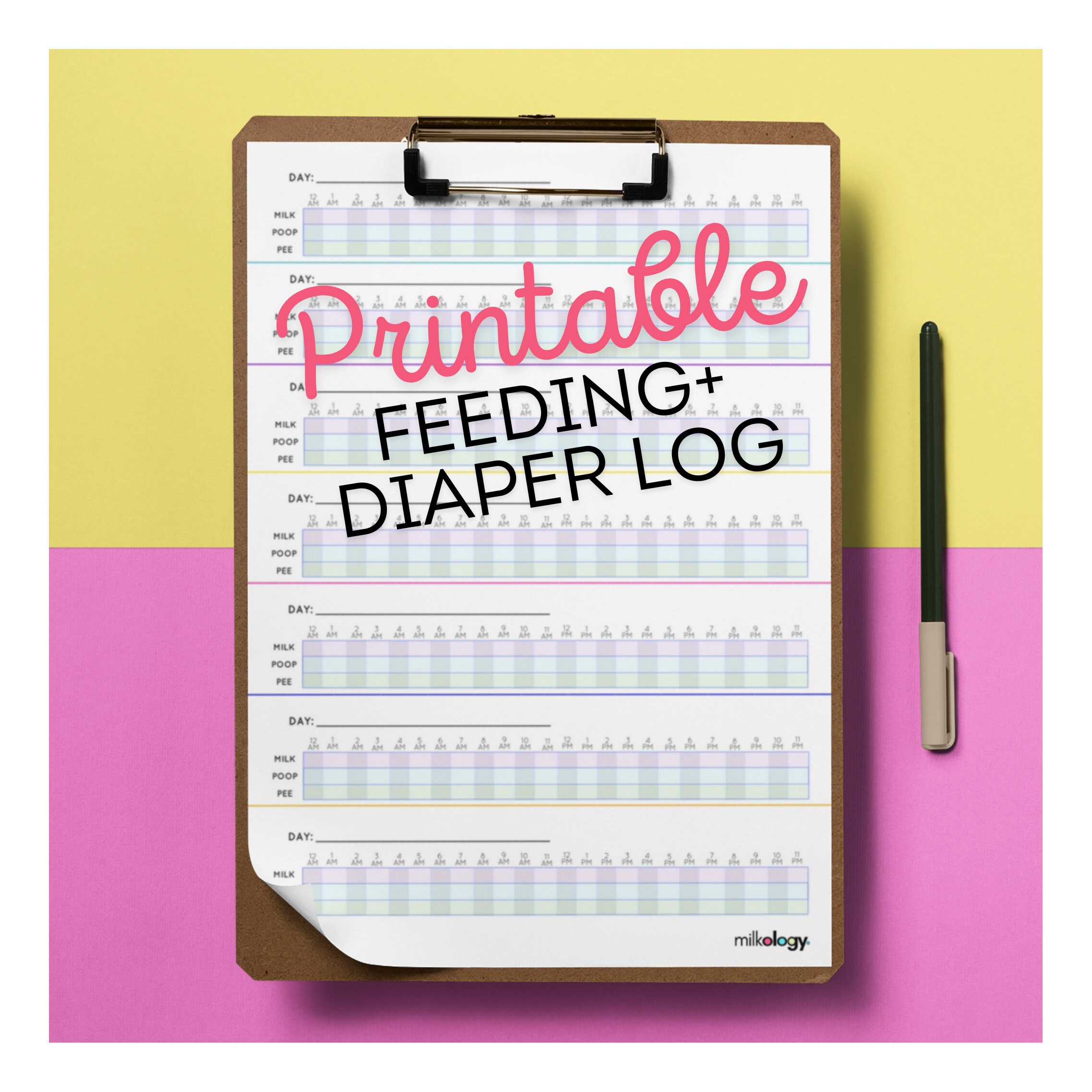 Breastfeeding Diaper Log Printable Breastfeeding Tracker Poop and Pee
