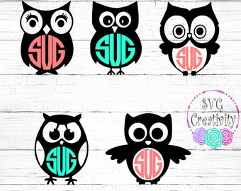 Download Owl Monogram Svg Etsy