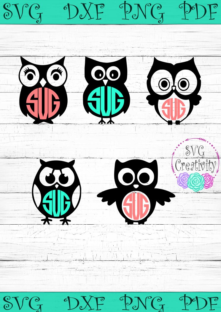 Download Owl Monogram SVG Owl Monograms SVG Owl SVG Monogram Svg | Etsy