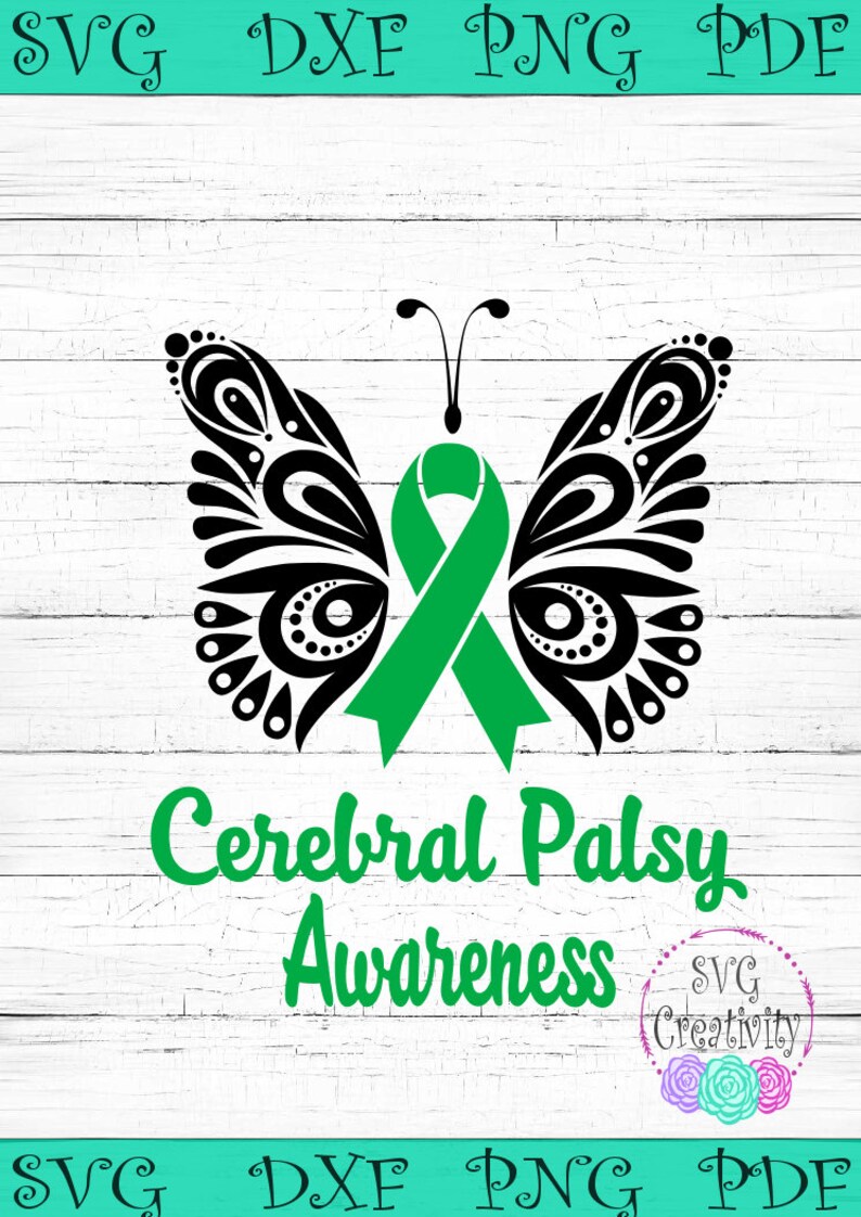 Download Cerebral Palsy Awareness Butterfly SVG Cerebral Palsy ...