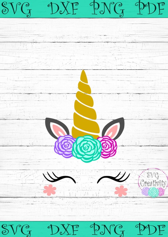 Download Unicorn With Roses Svg Unicorn Face Svg Unicorn Svg Etsy