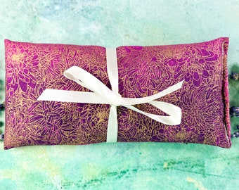 Almohada para ojos de lavanda - Almohada para ojos de semillas de lino y lavanda - Almohada para ojos de meditación - Regalo de mamá de relajación - Regalo de mamá de yoga - Regalo de amante del yoga