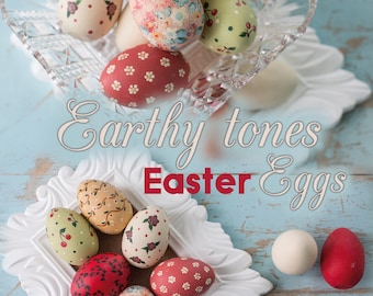 Earthy tones Easter eggs | e-pattern