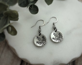 Lavender Earrings - Dangle Earrings - Botanical Earrings - Gifts for Her - Floral Jewelry - Detailed Lavender Sprig Earrings