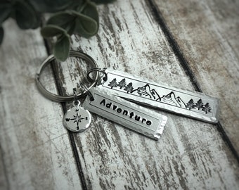 Adventure Key Chain - Keychain - Key Chains for Women - Key Chain for Men - Adventure Awaits - Adventure Key Holder - Key Chain - Key Holder