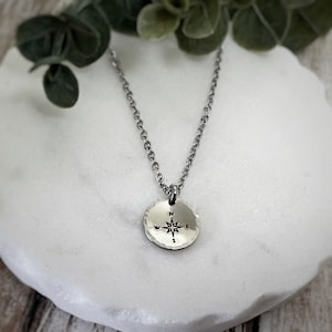 Adventure Compass Necklace - Compass Pendant - Adventure Awaits - Compass Necklace Women - Hiker Gift