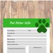 Pet Sitter Info Sheet Printable Pet Info Sheet Pet Sitter - Etsy