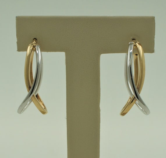 Vintage 1990s 14K Solid Yellow Gold and 14K Solid… - image 1