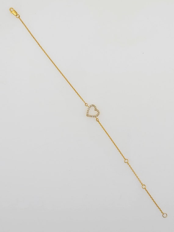 Beautiful 1990s Handmade 14K Yellow Gold Dainty 1… - image 1