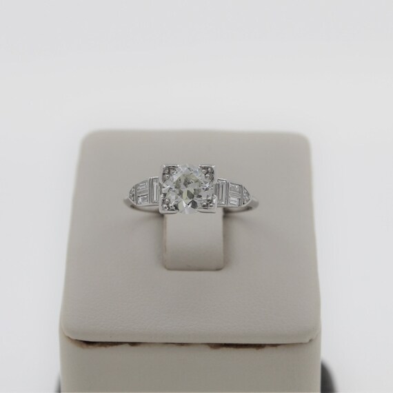 Vintage 1930s Handmade Platinum Diamond Engagemen… - image 2