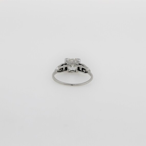 Vintage 1930s Handmade Platinum Diamond Engagemen… - image 4