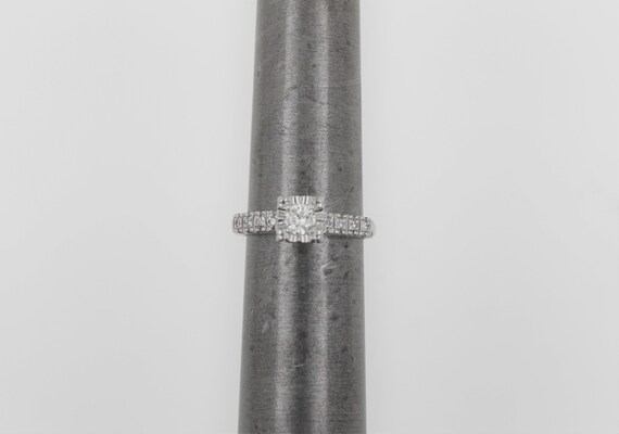 Vintage 1930s Handmade Platinum Diamond Engagemen… - image 5