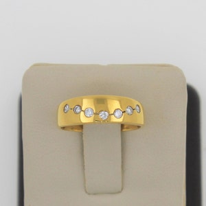 ヴィンテージ 18K イエロー ゴールド ダイヤモンド リング