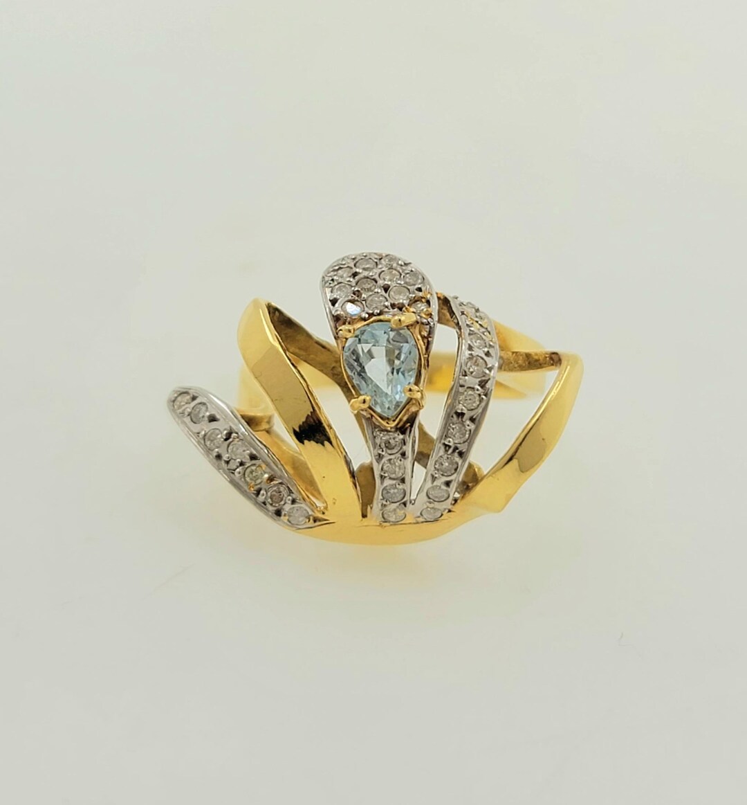 1950年代のヴィンテージハンドメイド18Kイエローゴールド、ペア