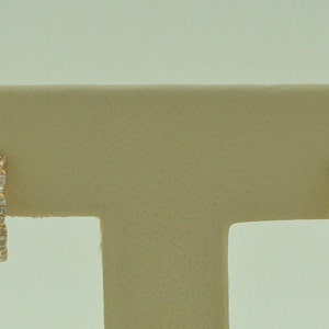Beautiful Handmade 14K Solid Yellow Gold Micro Pave Set Round Cut Natural Diamonds Chain Link Earrings Minimalist Huggies Dainty Mini Hoops
