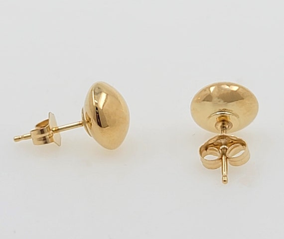 Vintage 1980s Handmade 14K Yellow Gold Earrings. … - image 3