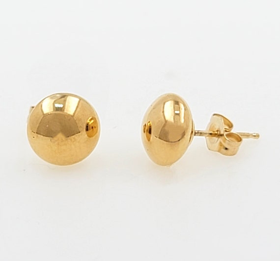 Vintage 1980s Handmade 14K Yellow Gold Earrings. … - image 2