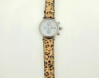 New Michele CSX animal print diamond swiss watch MICHELE CSX Diamond Watch 36mm Chronograph Date Pearl Dial  main image 2