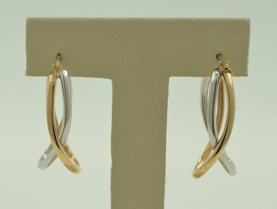 Vintage 1990s 14K Solid Yellow Gold and 14K Solid… - image 3