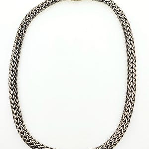 Designer John Hardy JH Sterling Silver & 18k Yellow Gold Wheat Necklace 16.25&quot;