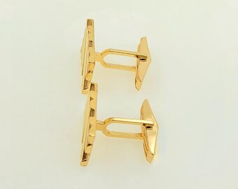 Boutons De Manchette Vintage En Or 10K - Marque Hadley USA, Modèle 101014, Années 1960-80 - Occasion