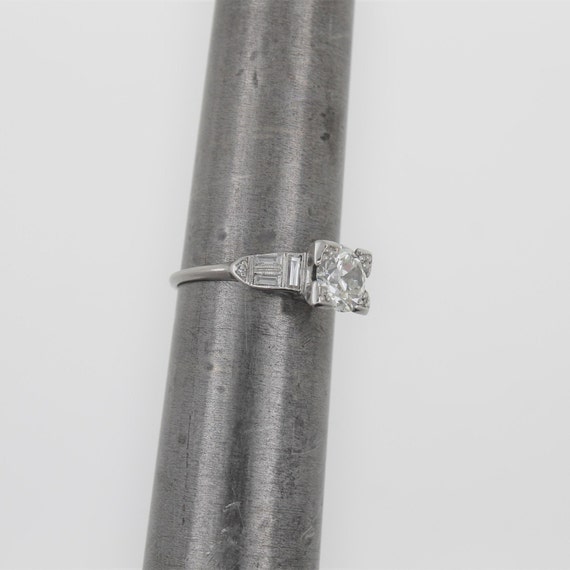 Vintage 1930s Handmade Platinum Diamond Engagemen… - image 7