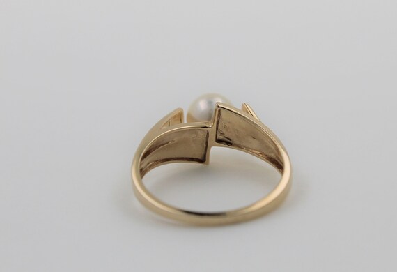 Vintage 1980s Handmade 14K Yellow Gold Real Pearl… - image 8