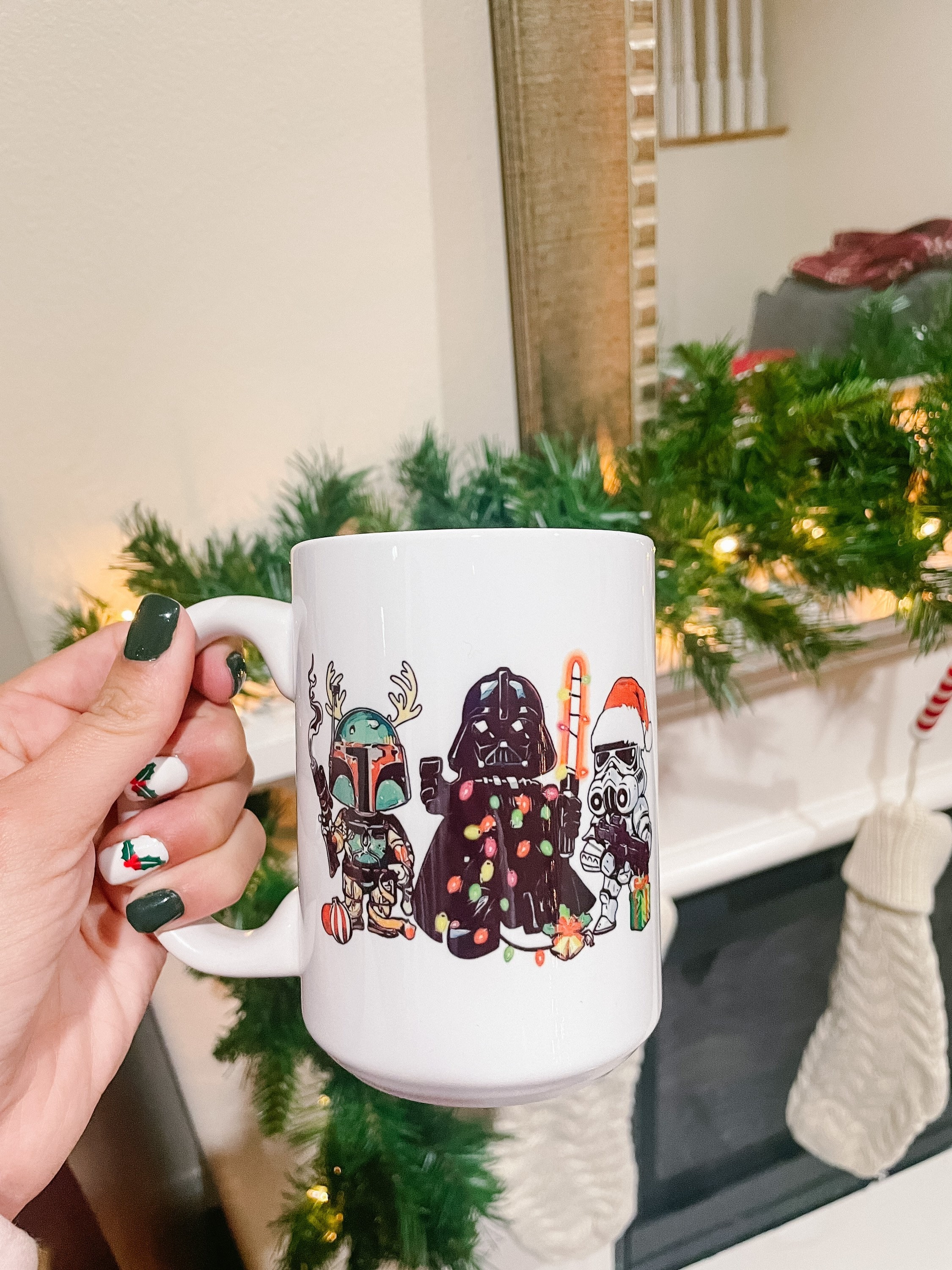 Christmas Starwars Mug L Funny Coffee Cup for Starwars Fans. 